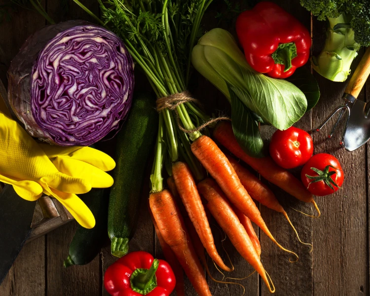 Verduras frescas para una alimentación saludable
